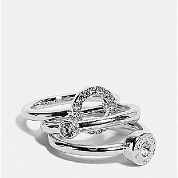 Coach Jewelry - Coach Open Circle Halo Ring Set